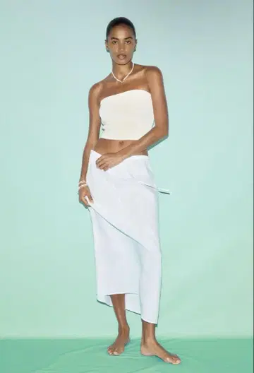 H&M 린넨 블렌드 스커트