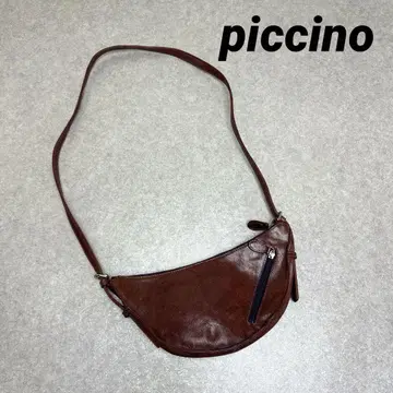 piccino TOKYO 핏치노 반달 가죽 숄더백 브라운