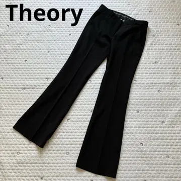 Theory 플레어 팬츠 블랙 오피스