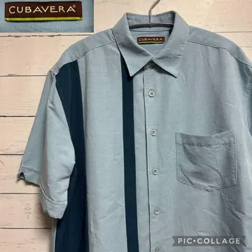 CUBAVERA 쿠바베라 레이온 폴리 반팔 셔츠 자수 아로하 셔츠