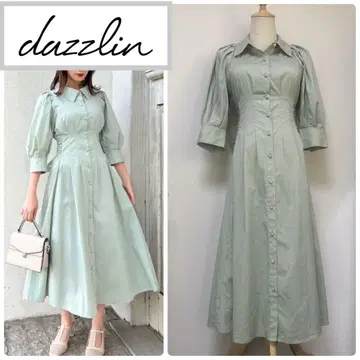 dazzlin 다즐린 허리 턱 셔츠 원피스