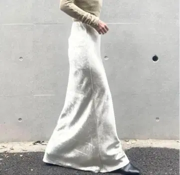L 사이즈 ENOF velvet long skirt 벨벳 롱 스커트