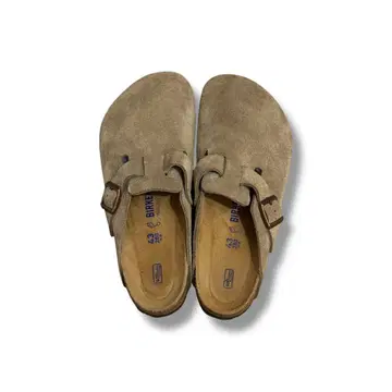 BIRKENSTOCK 보스턴 브라운 스웨이드 클로그 샌들 28cm