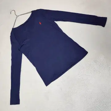 고품질 LAUREN RALPH 티셔츠 원포인트 V넥 네이비 S