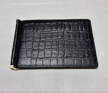 Cavendish THINly 머니 클립 소가죽 크로코 블랙
