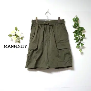 MANFINITY 카고 숏팬츠 카키 M