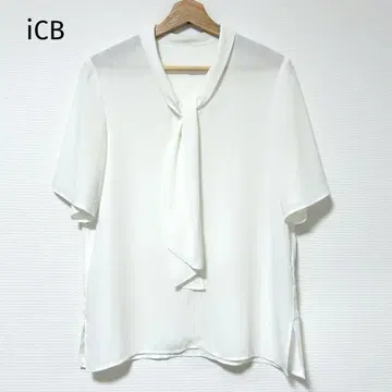 아이씨비 보타이 블라우스 반팔 셔츠 화이트 온워드 카시야마 일본제