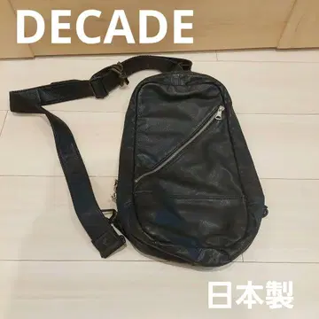 DECADE 디케이드 가죽 바디 백 블랙