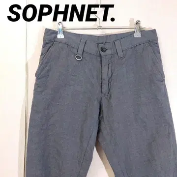 [구제 의류] 소프넷 울 크롭 팬츠 밑단 리브 D링 그레이