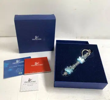 컨디션 최상 SWAROVSKI 스와로브스키 키링 테디베어 파랑 정품