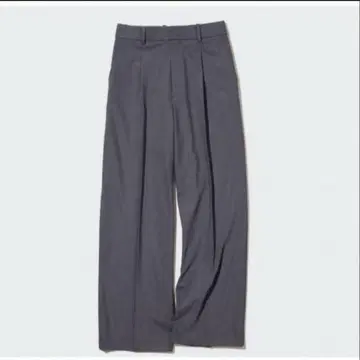 [새상품급] UNIQLO 턱 와이드 팬츠 M 사이즈 그레이