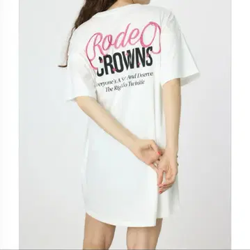 로데오 크라운 라메사 자수 로고 원피스