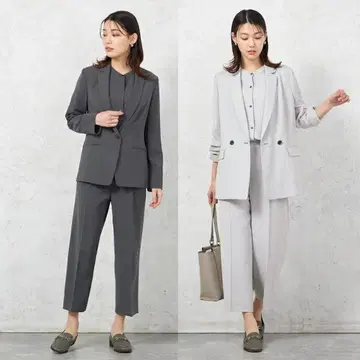 여성용 셋업 그레이/라이트 그레이