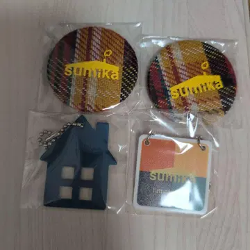 sumika 가챠 천 배지, 집 모양 키링, 도어 참