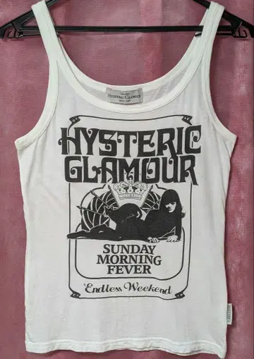 HYSTERIC GLAMOUR 탱크탑 화이트 큐빅