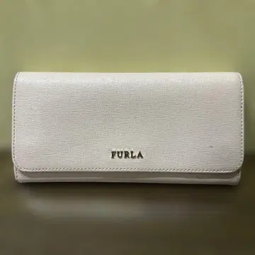 FURLA 핑크 베이지 가죽 장지갑