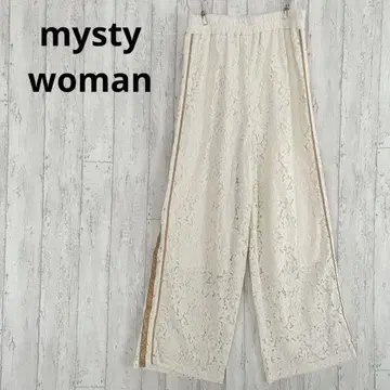 mysty woman 사이드 라인 레이스 팬츠 [ F ] 아이보리 와이드