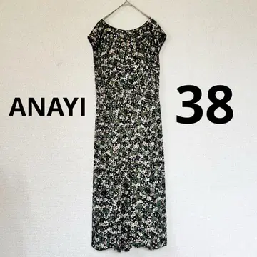 ANAYI 아나이 꽃무늬 롱 원피스 쉬폰 38 M 슬리브리스