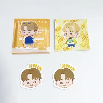 BTS 인더섬 스시로 콜라보 아크릴 스탠드 스티커 피크 지민