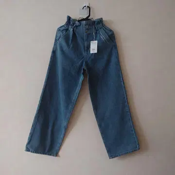 NICECLAUP 뒤 레이스업 데님 청바지