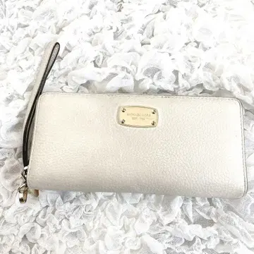 MICHAEL KORS 장지갑 화이트 체인 골드