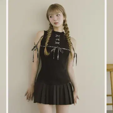 Darich 도킹 레이스업 미니 원피스