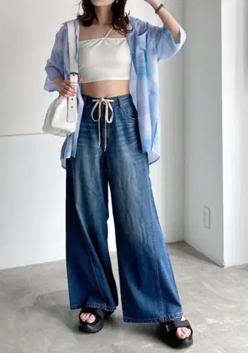 새상품급 PAGEBOY 이지 와이드 팬츠