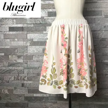 [미사용 새상품] Blugirl 블루걸 꽃무늬 플레어 스커트 무릎 기장