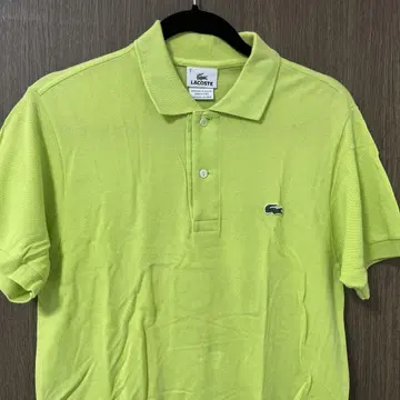 LACOSTE 라임 그린 피케 셔츠 사이즈 3