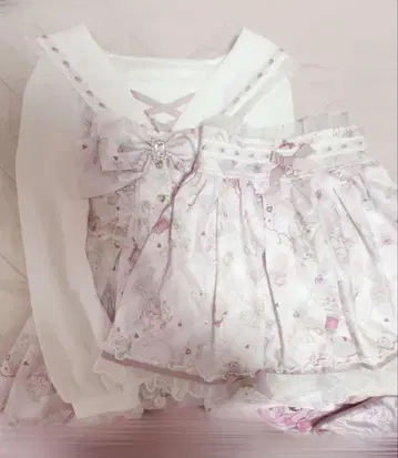 리즈리사 LIZLISA Sewing Bear 패턴 셋업