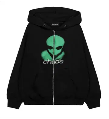Chaos 에이리언 프린트 집업 후드티