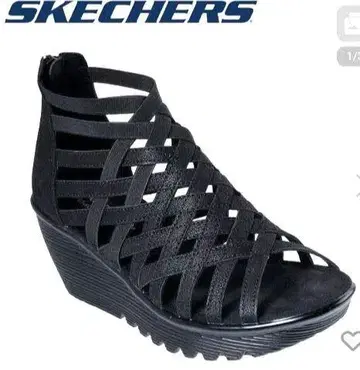 [미사용 새상품] SKECHERS 스케쳐스 블랙 샌들 24cm 블랙