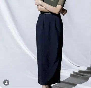 새상품 FORME 2025 SUMMER 스트레치 롱 스커트 블랙