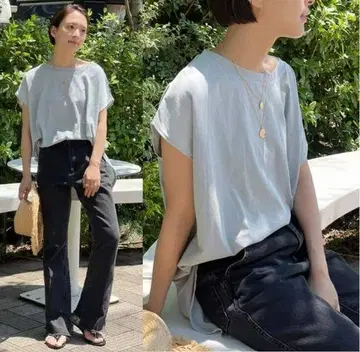 Spick&Span COOL TOUCH 라운드 헴 프렌치 T