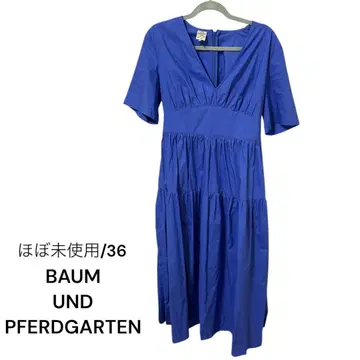 BAUM UND PFERDGARTEN 블루 반팔 원피스 36