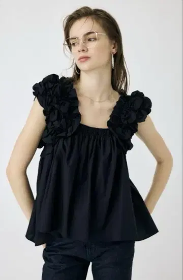 moussy SHOULDER FRILLS 상의