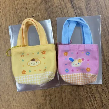 [미사용 새상품] 산리오 트레이딩 미니미니 토트 폼폼푸딩&우사하나