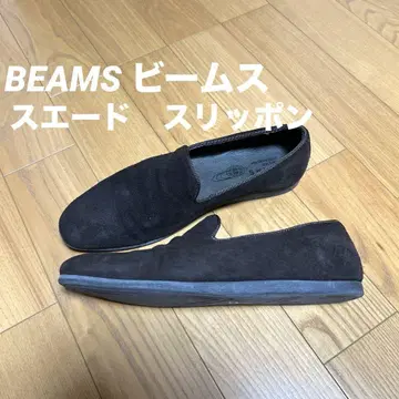BEAMS 빔즈 스웨이드 슬립온 드레스 신발