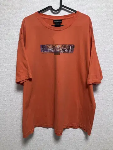 [ 90s ] DKNY 아트 티셔츠 XL USA 오렌지 그래픽