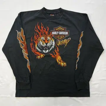 Harley Davidson 긴팔 티셔츠 롱T 블랙 XL