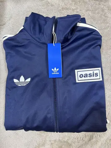 Oasis x adidas 콜라보 트랙 자켓 네이비 M 사이즈