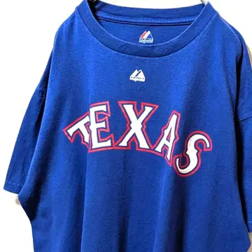 MLB 텍사스 레인저스 11 다르빗슈 티셔츠 블루 파랑 L 구제 의류