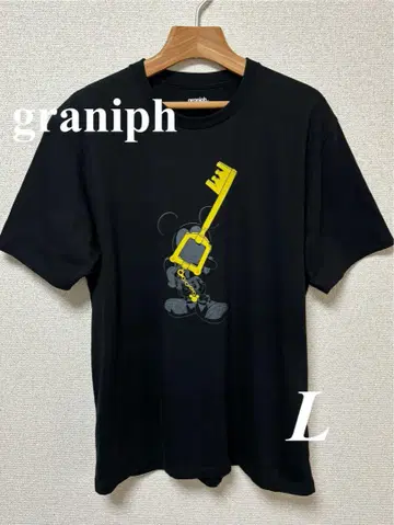 [ graniph ] 킹덤하츠 열쇠가 이끄는 마음대로 | T셔츠 L 블랙