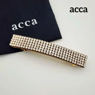 acca 머리핀 큐빅 바 핑크 베이지 파우치 포함