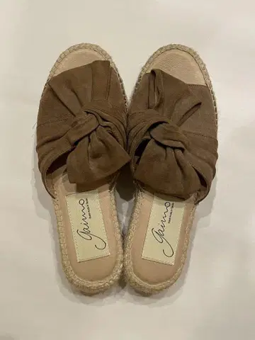 gaimo 리본 포함 브라운 에스파드리유 샌들