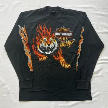 Harley Davidson 긴팔 티셔츠 롱T 타이거 블랙 L