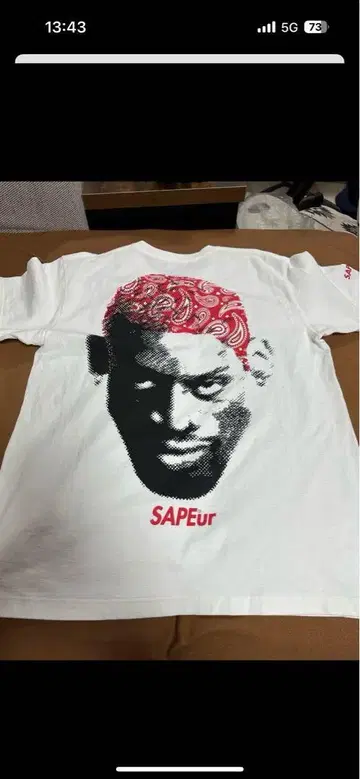 SAPEuR 그래픽 T셔츠 화이트 페이즐리 로드맨 XL