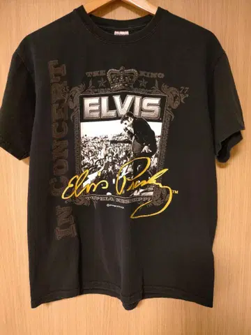 ELVIS 콘서트 프린트 티셔츠 블랙
