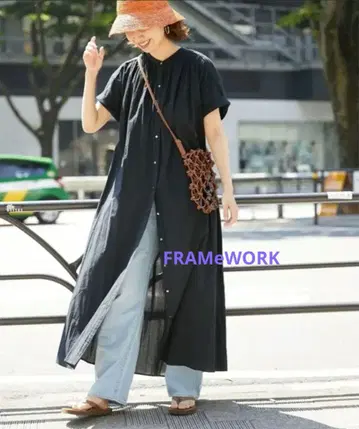 FRAMeWORK 론 개더 원피스