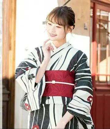 새상품 유카타 요로케 시마 x 츠바키